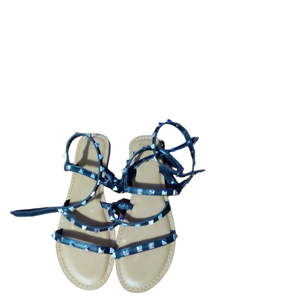 Womens black wrap around sandals